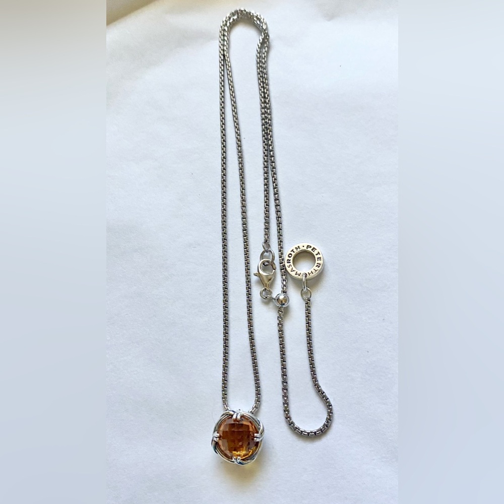 Designer Sterling Silver Citrine Necklace from Peter Thomas Roth - Picture 4 of 15